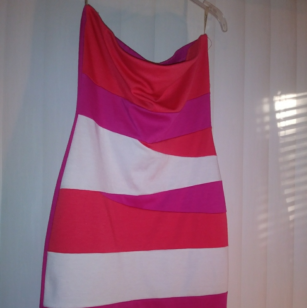Cute colorful tube-top dress